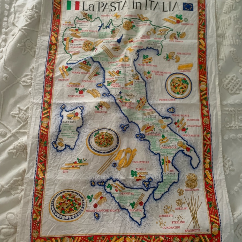 La pasta de Italia wall tapestry map